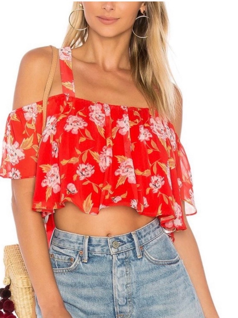 Lovers and Friends Floral Off
Shoulder Flowy Stylish Top Crop